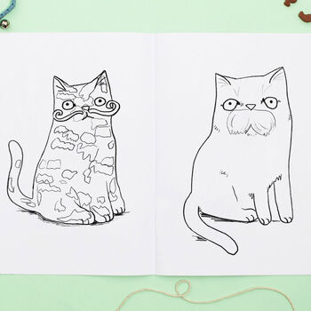 Colouring Book Cats With Moustaches, 3 of 5