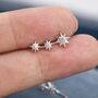 Starburst Ear Crawler Earrings In Sterling Silver, thumbnail 5 of 12