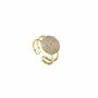Adjustable Disc Ring Rose Or Gold Plated 925 Silver, thumbnail 3 of 11