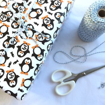 Penguin Wrapping Paper Or Gift Wrap Set, 7 of 12