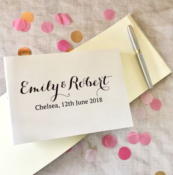 Personalised Calligraphy Style Wedding Guest Book, 2 of 4