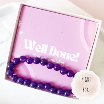 Well Done Congratulations Crystal Beaded Bracelet Gift, 8 of 8