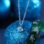 Sterling Silver Tiny Planet Pendant Necklace With Opal Or Moonstone, thumbnail 1 of 12