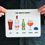 Personalised Family Drinks Mouse Mat, thumbnail 2 of 12