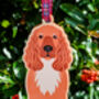 Cocker Spaniel Dog Hanging Wooden Christmas Decoration, thumbnail 5 of 6