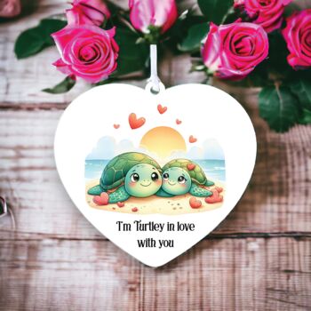 Personalised Turtle Sunset Love Decoration, 2 of 2