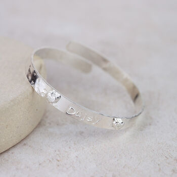 Sterling Silver Personalised Girls Christening Bangle, 6 of 11