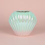 Iridescent Blue And Pink Sea Shell Flower Vase, thumbnail 3 of 7