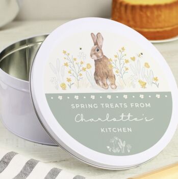 Personalised Spring Bunny Cake Tin, 2 of 3