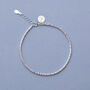 Sterling Silver Sparkly Chain Bracelet, thumbnail 1 of 7