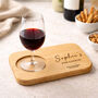 Wine And Nibbles Personalised Wooden Drinks Tray, thumbnail 4 of 4
