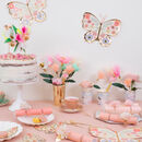 Set Of Six Tissue Floral Crackers