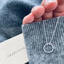Silver Circle Necklace. Friends Forever, thumbnail 3 of 5