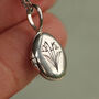 Sterling Silver Tiny Oval Locket Necklace, thumbnail 1 of 11