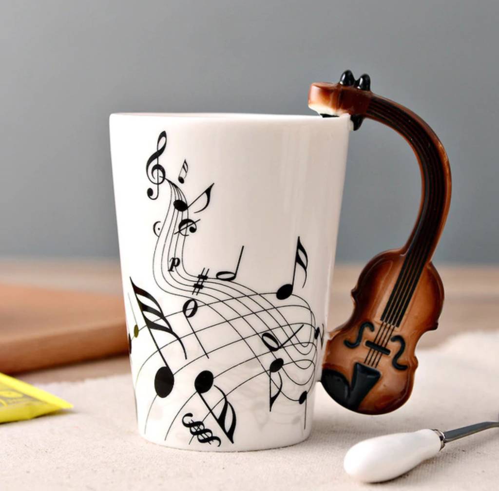 musical instrument design coffee mug by diamond affair ...