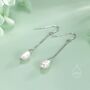 Sterling Silver Genuine Freshwater Baroque Pearl Drop Hook Earrings, thumbnail 5 of 11