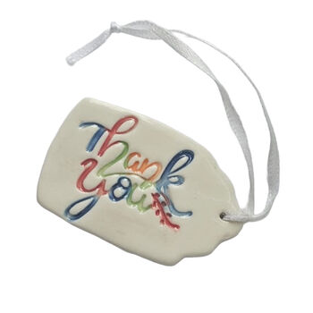 Handmade Ceramic Thank You Gift Tag, 3 of 10