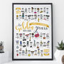 Personalised 50th Golden Wedding Anniversary Print, thumbnail 7 of 12