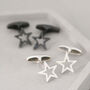 Sterling Silver Star Silver Cufflinks. Graduation Gift For Him, thumbnail 1 of 10