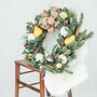Partridge In A Pear Tree Faux Christmas Wreath, thumbnail 7 of 8
