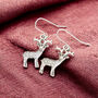 Antique Effect Christmas Reindeer Earrings, thumbnail 3 of 5