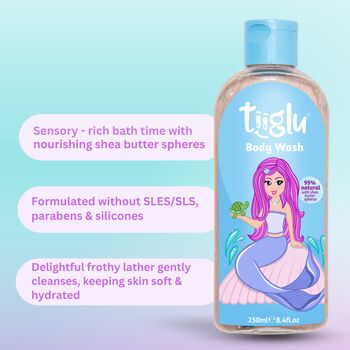 Kids Highly Natural Mermaid Dazzle Shampoo, Conditioner And Body Wash Gift Set, 9 of 10