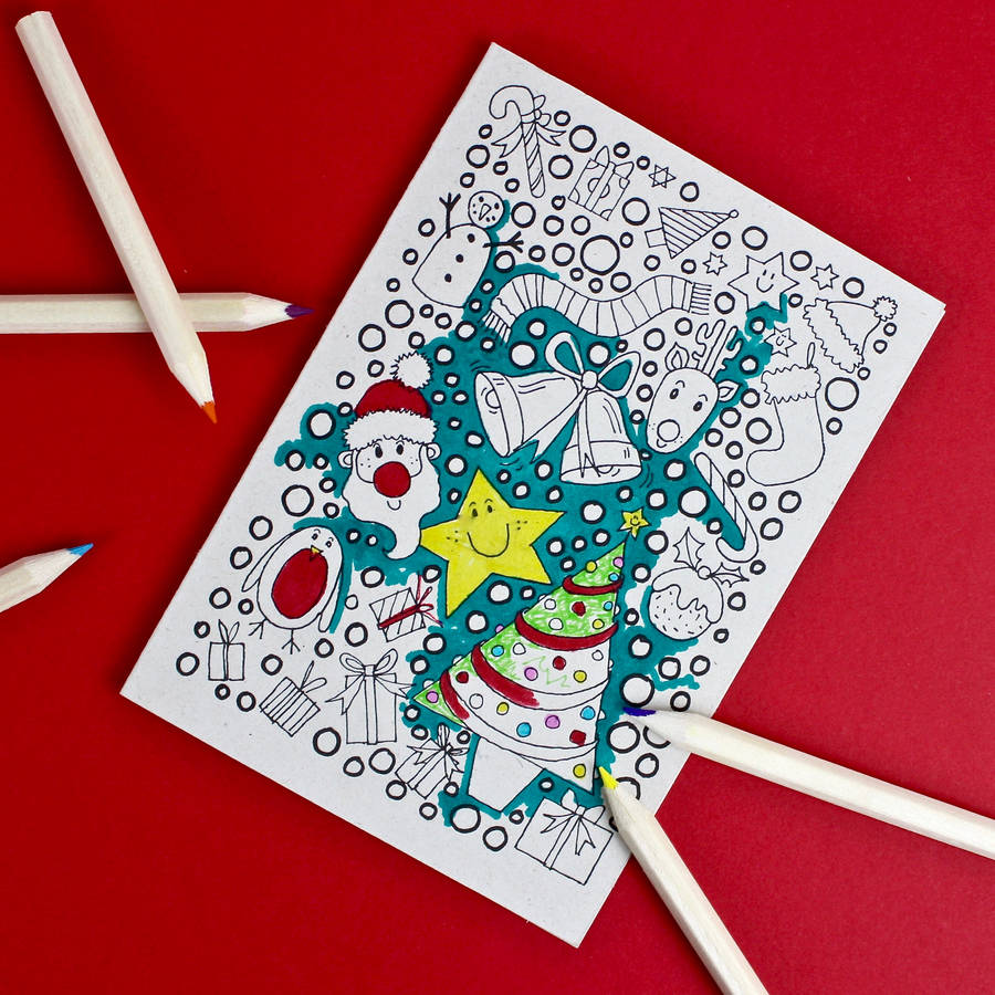 Colouring In Christmas Card By Adam Regester Design