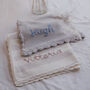 Hand Embroidered Baby Name Blanket, thumbnail 3 of 7