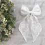 Flower Girl Lace Hair Bow/ Collette, thumbnail 2 of 7