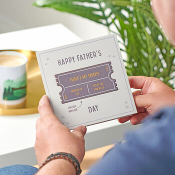 Personalised Father's Day Pop Out Voucher Card, 2 of 3