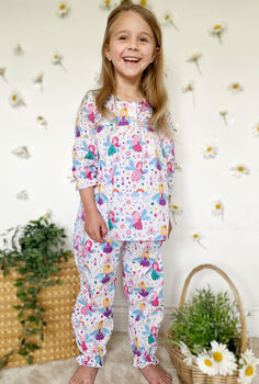 Girls Fairy Cotton Pyjama Set, 2 of 3
