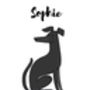 Greyhound Personalised Dog Name And Personality Print, thumbnail 4 of 5