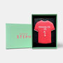 Personalised Football Shirt Letterbox Cookie Red, thumbnail 3 of 8