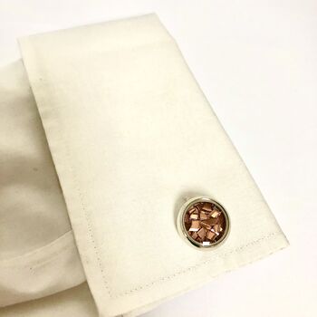 Steel And Copper Cufflinks, 3 of 4