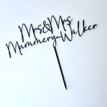 Personalised Mr And Mrs Wedding Cake Topper, 12 of 12