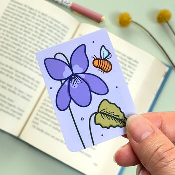 February Magnetic Birth Flower Bookmark Violet, 4 of 7