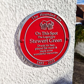 Personalized Large Fun Heritage Gift Blue Plaque, 3 of 4