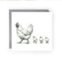 Chickens And Hens Countryside Greeting Card, thumbnail 3 of 6
