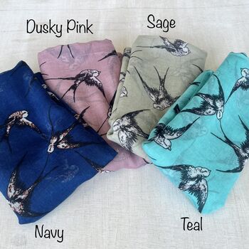 Swallow Print Scarf, 2 of 7