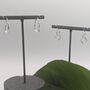 Duo Sterling Silver Huggie Hoop Earrings, thumbnail 3 of 4