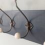Blue Coat Rack With Ceramic Ball Top Hooks, thumbnail 4 of 8