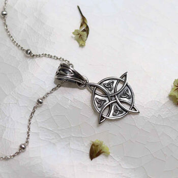 Sterling Silver Witches Knot Necklace, 3 of 9
