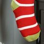 Personalised Noel Candy Cane Stripe Knit Stocking, thumbnail 7 of 9