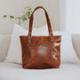 Handmade Vegetable Tanned Leather Tote Bag, thumbnail 1 of 5