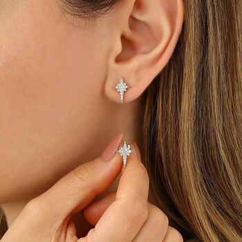 Northern Star Polaris Stud Earring In Sterling Silver, 3 of 11
