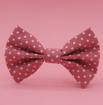 Pink Polkadot Dog Bow Tie, 9 of 9