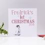 Personalised Baby Penguin 'First Christmas' Card, thumbnail 1 of 2