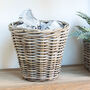 Rattan Round Wastepaper Basket, thumbnail 1 of 3