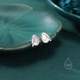 Chubby Robin Bird Stud Earrings In Sterling Silver, thumbnail 5 of 12