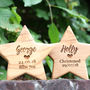 Personalised Olive Wood Birth Star, thumbnail 3 of 8